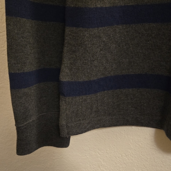 Polo Ralph Lauren Gray and Navy 1/4-Zip-Up Shirt - XL (18-20) - Picture 8 of 13